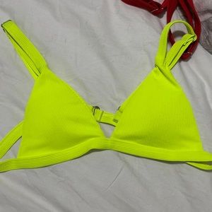 Neon yellow bikini top, NOT TRIANGL